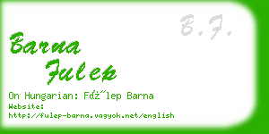 barna fulep business card